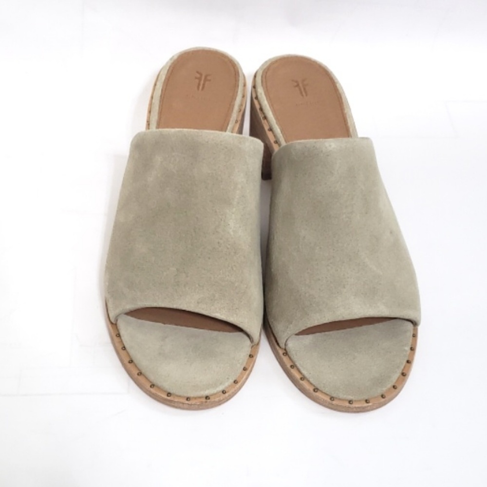 Frye Cindy Mule in cement suede - Picture 2 of 6